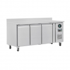 Polar U-Series Triple Door Counter Freezer with Upstand 417Ltr