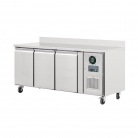 Polar U-Series Triple Door Counter Freezer with Upstand 417Ltr