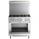 Infernus 36X 6 Burner Gas Range Oven With Splashback