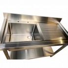 Premium 304 Grade Stainless Steel 1200mm Wide Sink With Right Hand Drainer