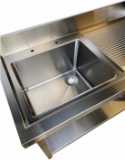 Premium 304 Grade Stainless Steel 1200mm Wide Sink With Left Hand Drainer