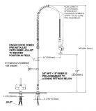 MJS Commercial Stainless Steel Pre Rinse Tap