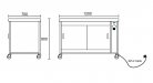 Nordstar 1200mm Wide Hot Cupboard On Castors