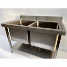Premium 304 Grade Stainless Steel Double Bowl Deep Pot Wash Sink