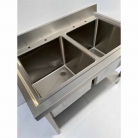 Premium 304 Grade Stainless Steel Double Bowl Deep Pot Wash Sink