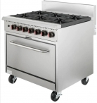 Hamoki Justa S36 Commercial 6 Burner Range Oven