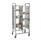 Hamoki Stainless Steel Racking Trolley 2 Tier x15 GN Pan1/1 (30 Level Total)