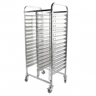 Hamoki Stainless Steel Racking Trolley 2 Tier x15 GN Pan1/1 (30 Level Total)