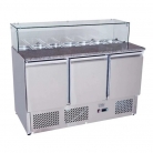 Ice-A-Cool ICE3864GR 3 Door Marble Top Saladette Counter 380 Litres