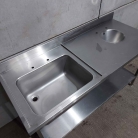 Brand New 1700mm Wide Solid Welded Stainless Steel Double Sink With Undershelf