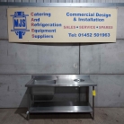 Brand New 1700mm Wide Solid Welded Stainless Steel Double Sink With Undershelf