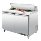 Polar U-Series Double Door Prep Counter Fridge 405Ltr