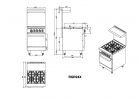 Infernus RGR24X 4 Burner Range Oven with Splashback