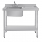 Vogue 1000mm Wide Single Bowl Sink With Right Hand Drainer