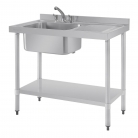 Vogue 1000mm Wide Single Bowl Sink With Right Hand Drainer