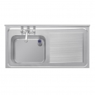 Vogue 1200mm Wide Single Bowl Sink Right Hand Drainer 