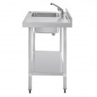 Vogue 1200mm Wide Single Bowl Sink Right Hand Drainer 