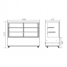 Hamoki HA1500Z 580L Freestanding Cake Display Counter Fridge