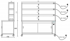 Hot Cupboard With 3 Tier Heated Gantry Combination 1800W x 700D x 1875H