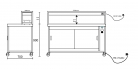 Hot Cupboard With Single Tier Heated Gantry Combination 1500W x 700D x 1250H