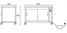 Nordstar 1200mm Wide Pass Through Hot Cupboard On Castors