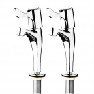 Vogue Basin Pillar Lever Taps (Pack of 2)