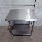 Brand New 810mm x 650mm Solid Welded Stainless Steel Centre Bench On Castors