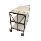 Hamoki Foldable Stainless Steel Service Trolley 3 Tier