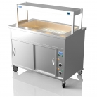NordStar 1200mm Wide Hot Cupboard Bain Marie With Heated Gantry x3 1/1 GN