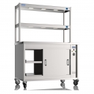 NordStar 1200mm Wide Pass Through Hot Cupboard With 2 Tier Heated Gantry
