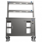 NordStar 1200mm Wide Pass Through Hot Cupboard With 2 Tier Heated Gantry