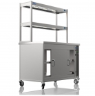 NordStar 1200mm Wide Pass Through Hot Cupboard With 2 Tier Heated Gantry
