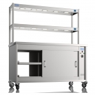 NordStar 1500mm Wide Pass Through Hot Cupboard With 2 Tier Heated Gantry