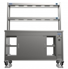 NordStar 1500mm Wide Pass Through Hot Cupboard With 2 Tier Heated Gantry