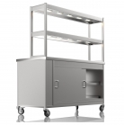 NordStar 1500mm Wide Pass Through Hot Cupboard With 2 Tier Heated Gantry
