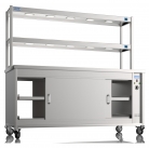 NordStar 1800mm Wide Pass Through Hot Cupboard With 2 Tier Heated Gantry