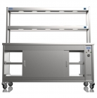 NordStar 1800mm Wide Pass Through Hot Cupboard With 2 Tier Heated Gantry