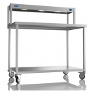 1200mm Wide Stainless Steel Table With 1 Tier Heated Gantry