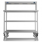 1200mm Wide Stainless Steel Table With 1 Tier Heated Gantry & Mid Undershelf