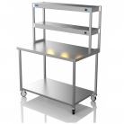 1200mm Wide Stainless Steel Table With 2 Tier Heated Gantry