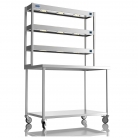 1200mm Wide Stainless Steel Table With 3 Tier Heated Gantry