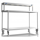 1500mm Wide Stainless Steel Table With 1 Tier Heated Gantry