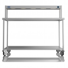1500mm Wide Stainless Steel Table With 1 Tier Heated Gantry