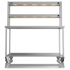 1500mm Wide Stainless Steel Table With 2 Tier Heated Gantry