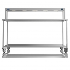 1800mm Wide Stainless Steel Table With 1 Tier Heated Gantry