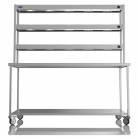 1800mm Wide Stainless Steel Table With 3 Tier Heated Gantry