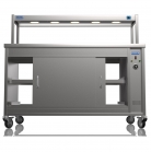 NordStar 1500mm Wide Pass Through Hot Cupboard With 1 Tier Heated Gantry