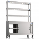 NordStar 1500mm Wide Pass Through Hot Cupboard With 3 Tier Heated Gantry