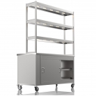 NordStar 1500mm Wide Pass Through Hot Cupboard With 3 Tier Heated Gantry