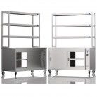 NordStar 1500mm Wide Pass Through Hot Cupboard With 3 Tier Heated Gantry
